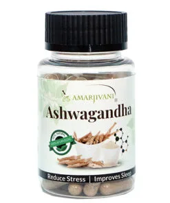 Amarjivani Organic Ashwagandha | Natural Stress Relief - 60 Cap