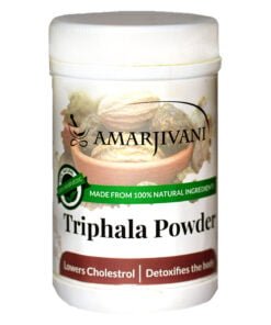 Amarjivani Triphala Powder | Helps Relieve Constipation | Quick Acidity & Gas Relief | No Added preservative – 100gms